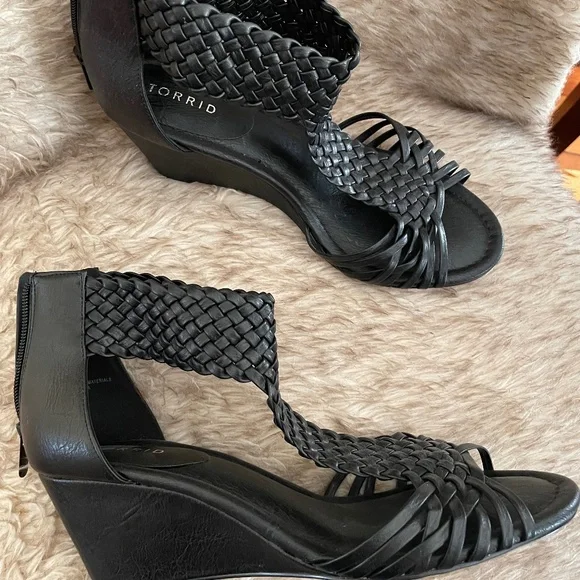 torrid Shoes Torrid Wide Width Wedges Black Boho Poshmark